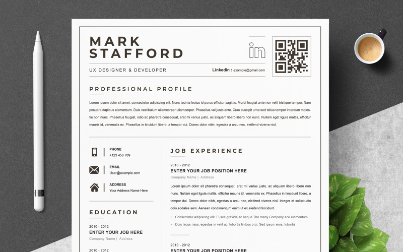 Mark / Clean Resume Template