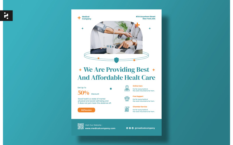 Medical Clinic Promotion Flyer Template - TemplateMonster