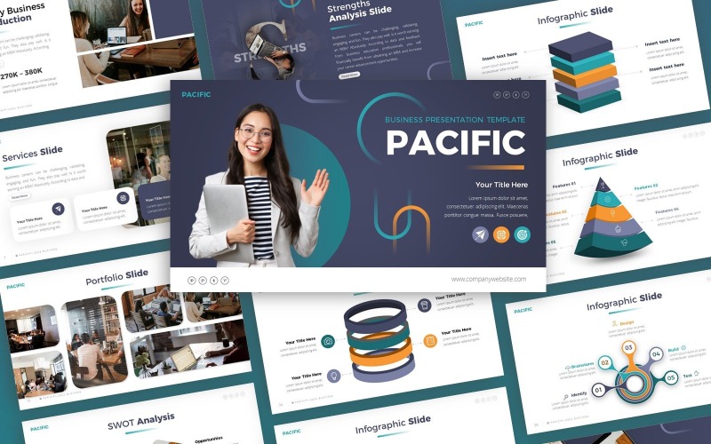 Pacífico - Modelo de PowerPoint multifuncional de negócios