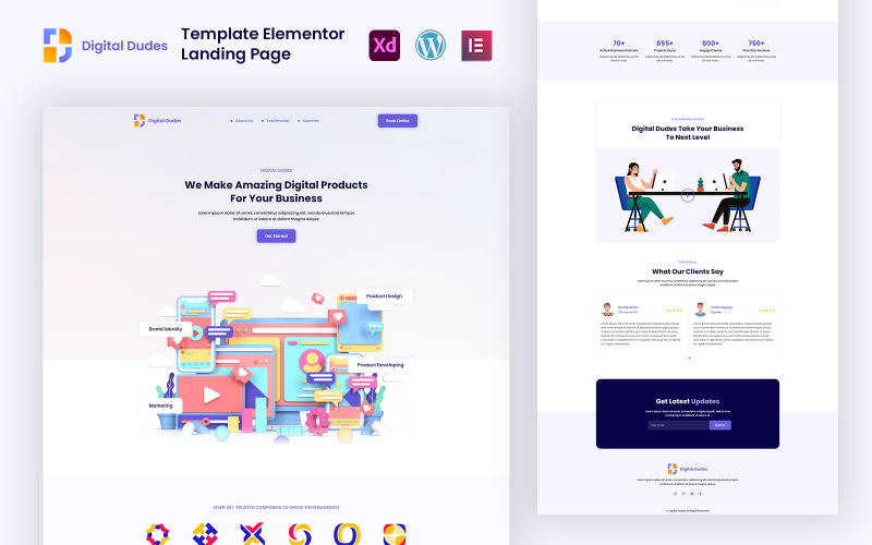 Digital Dudes - Elementor Şablonunu Kullanmaya Hazır Dijital Hizmetler