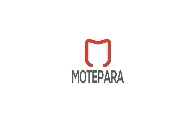 Modello di progettazione del logo della lettera M di Motepara
