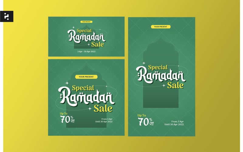 Шаблон реклами в соціальних мережах для розпродажу Рамадану