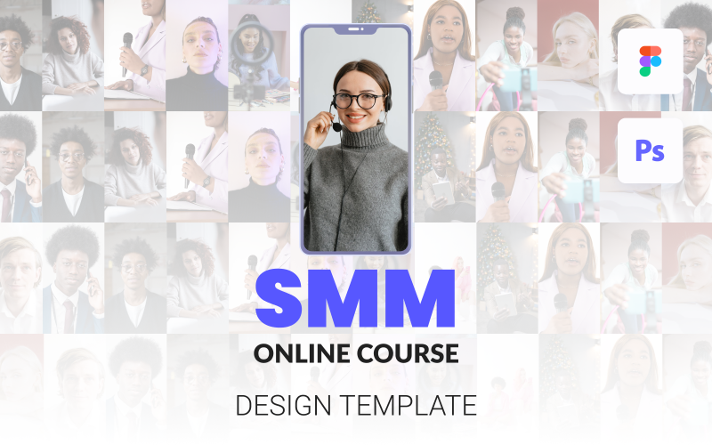 Beceri Artırımı – Sosyal Medya Pazarlaması ve Kariyer Çevrimiçi Eğitimi UI/UX Şablonu