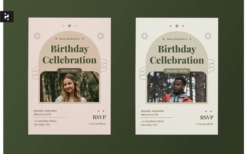 Modelo de Convite de Aniversário Criativo