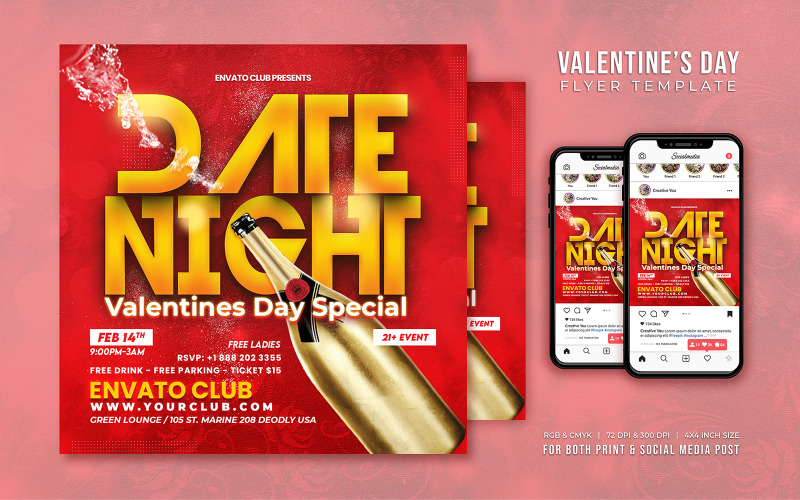 Valentine Love Party Flyer