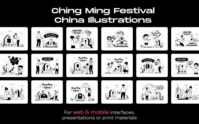 25 Illustrationen zum Ching-Ming-Fest