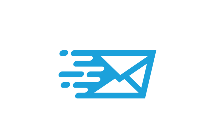 Modèle de logo vectoriel de courrier rapide
