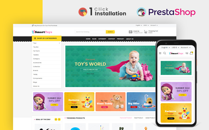 Smart Toys Store Prestashop-Theme