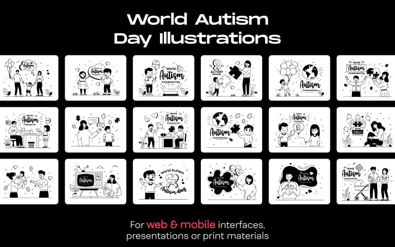 25 World Autism Day Illustrations