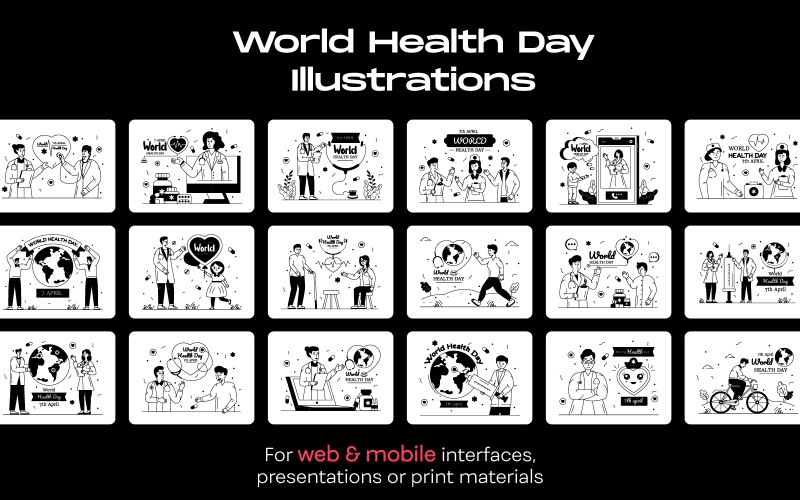 Illustrationen zum Weltgesundheitstag