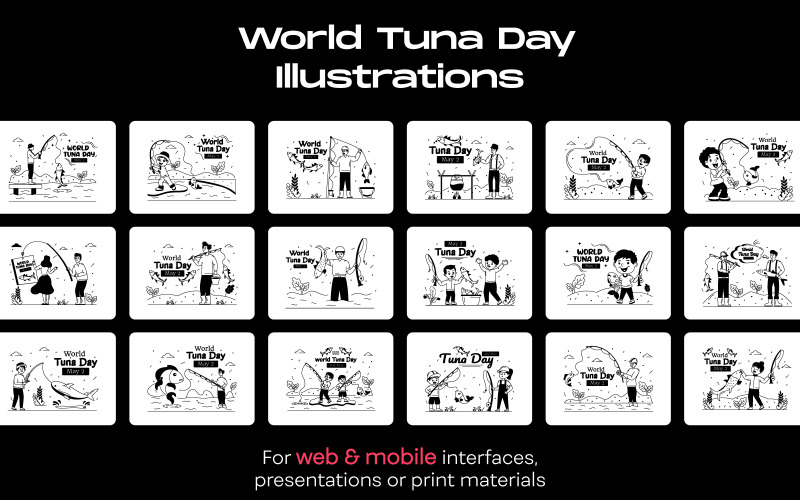 25 Illustrationen zum Weltthunfischtag