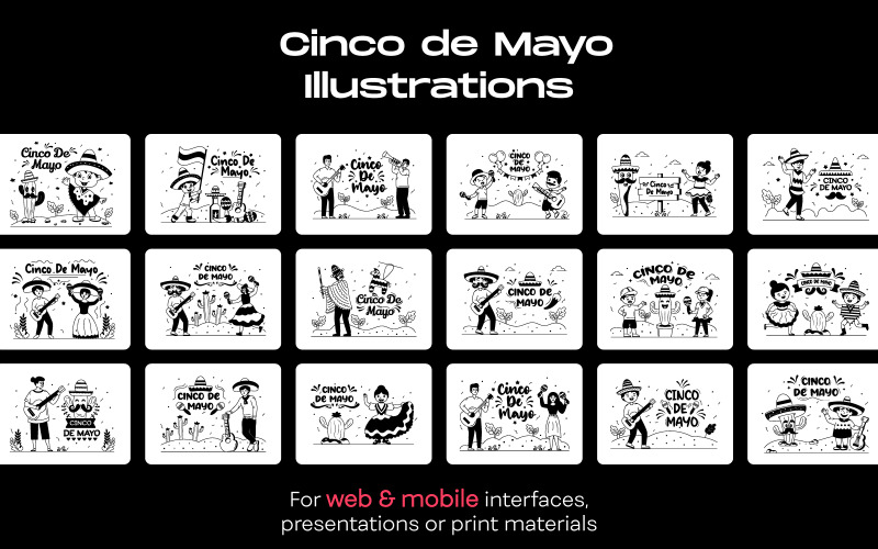 25 ilustrací Cinco de Mayo