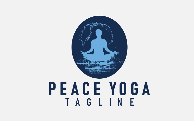 Logotipo de diseño personalizado de meditación de yoga 1