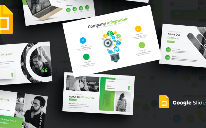 Multifunctionele presentatie Business Google Slides-sjabloon