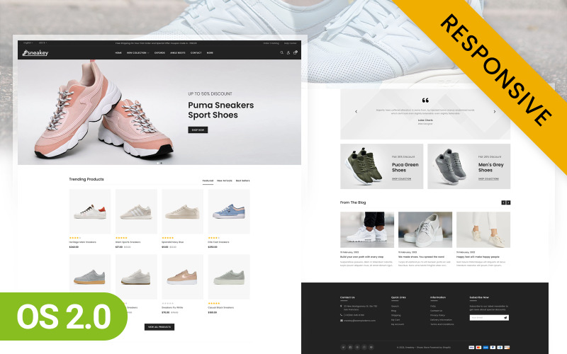 Sneakey – Sneaker Shoes Store Reszponzív Shopify 2.0 téma