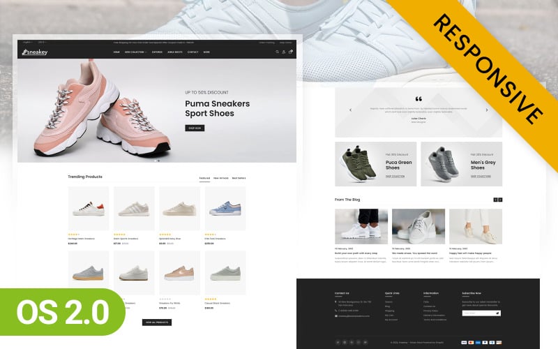 Sneakey - Sneaker Shoes Store 响应式 Shopify 2.0 主题