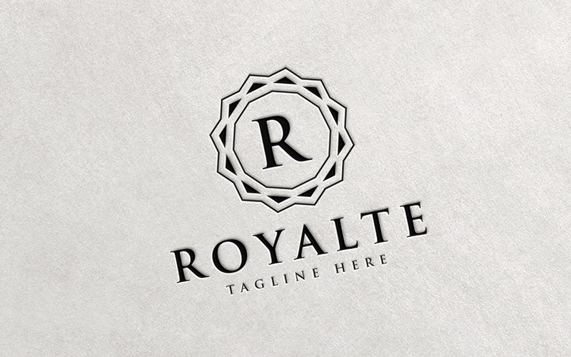 Logo professionale della lettera R Royalte