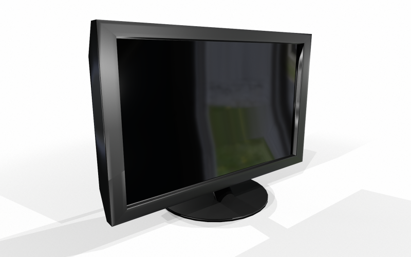 显示器低聚3D模型