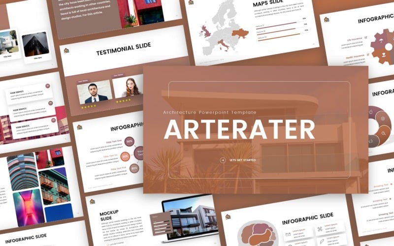 Arterater - Архитектура Многоцелевой шаблон PowerPoint