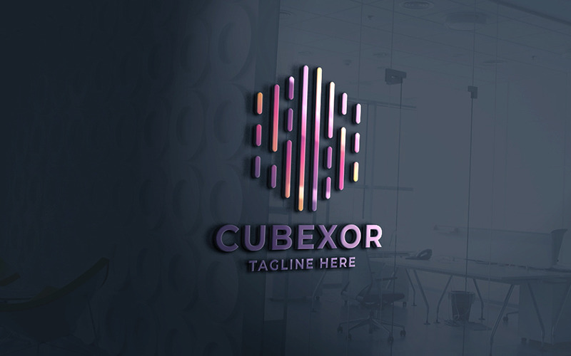 Logo Cubo Profissional Hexo