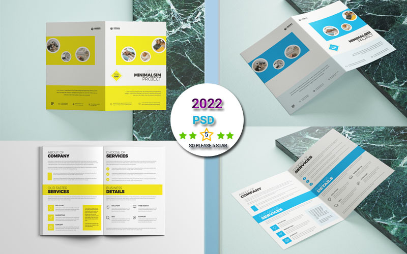 Modèle de brochure à deux volets