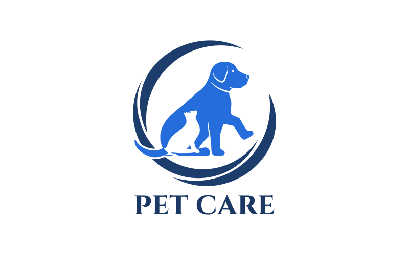 Modello di logo personalizzato per la cura degli animali domestici