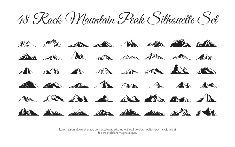 48 силуетний набір Rock Mountain Peak