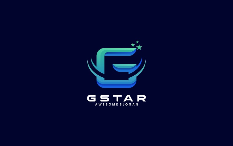 Gradientowe logo z literą G