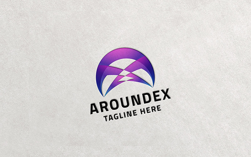 Aroundex Letter A-Logo-Vorlage