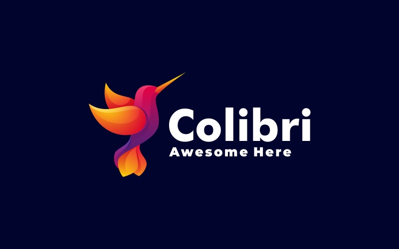 Colibri Kleurovergang Kleurrijk Logo