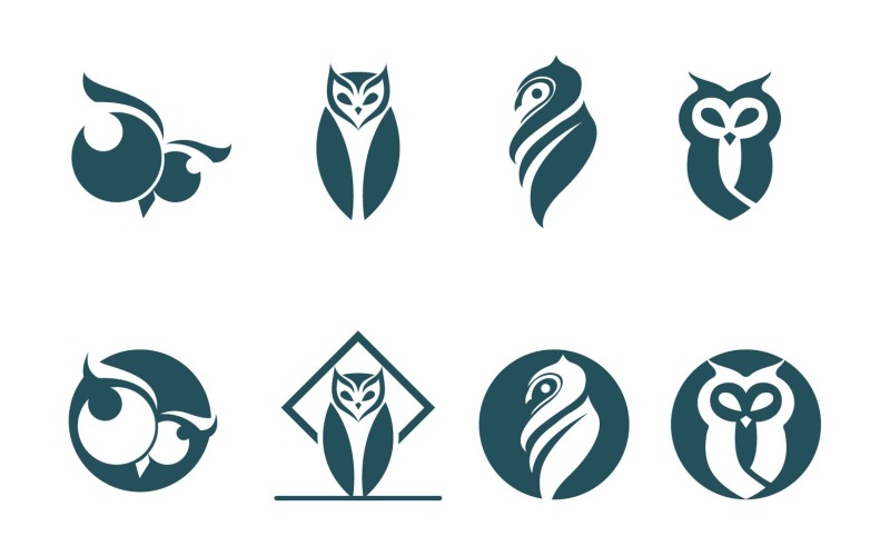 Hibou Oiseau Logo Et Symbole Vecteur V1