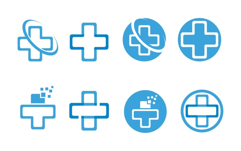 Logotipo y símbolo del hospital Vector Vol.1