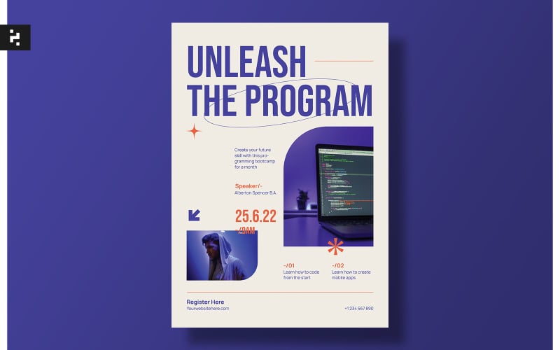 Programming Class Flyer Template #233093 - TemplateMonster