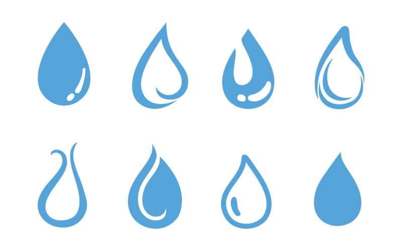 Su Damlası Logo Ve Sembol Vektör V1