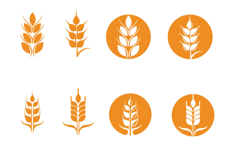 小麦水稻标志和符号矢量 V1