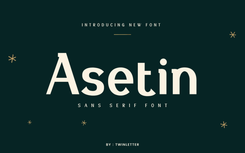 Asetin är ett unikt och kraftfullt sans-serif typsnitt