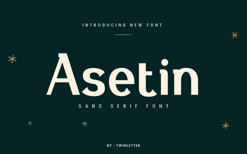 Asetin è un carattere tipografico sans-serif unico e potente