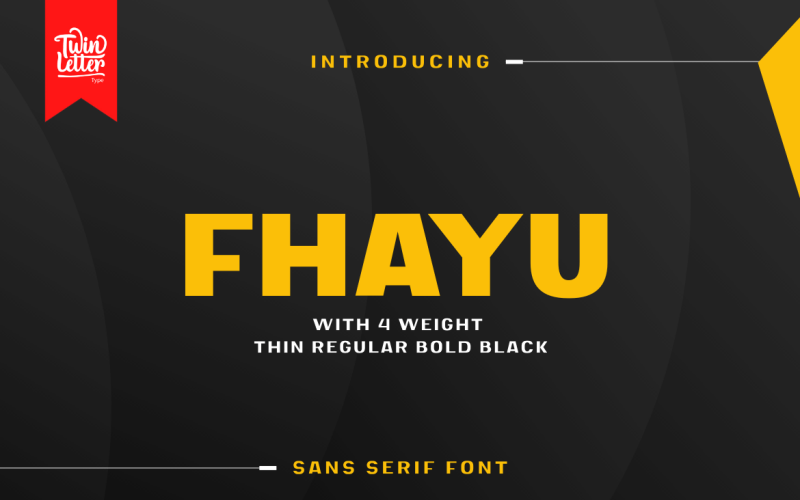 Fhayu är ett underbart sans-serif typsnitt