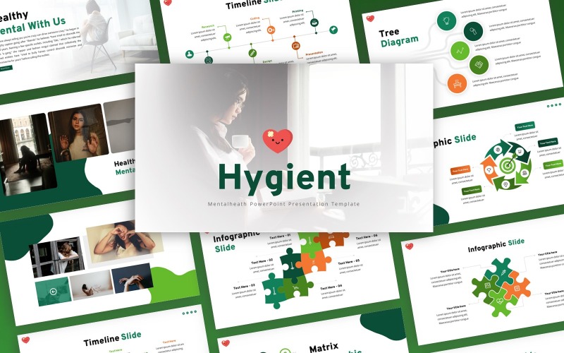 Higiene - Modelo de Powerpoint Multifuncional de Saúde Mental