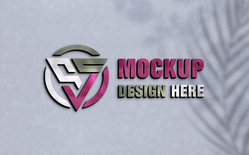 Светоотражающий логотип компании Mockup Psd Template