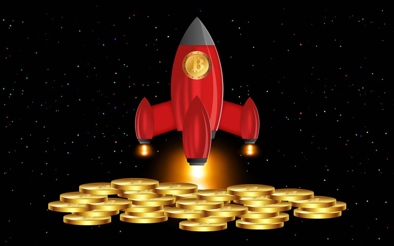 Bitcoin Cryptocurrency vektordesign