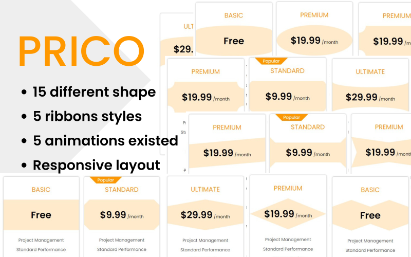 Prico - Responsive Pricing Tables Speciality Page
