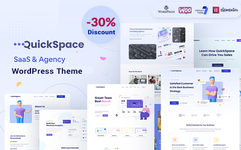QuickSpace — motyw WordPress SaaS i agencja