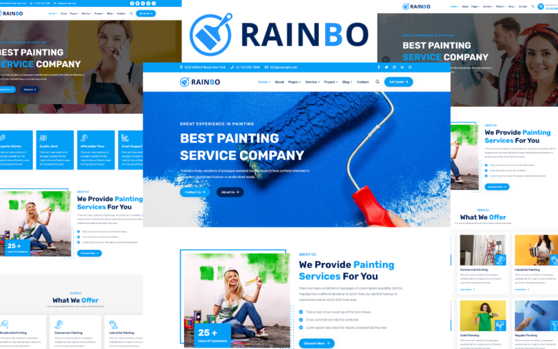 Rainbo - 绘画服务公司 HTML5 模板