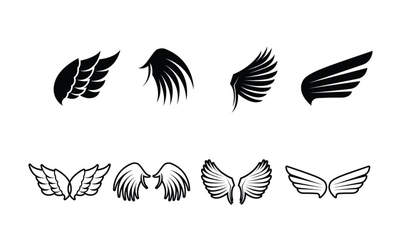Aile Logo Oiseau Pack Rouge Vecteur V2