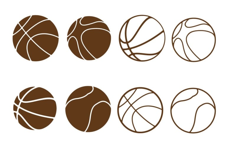 Basket Ball Logo Och Symbol