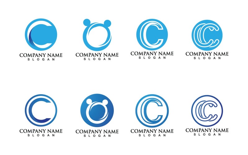 C Lettera Logo Modello Icona Vettore Design