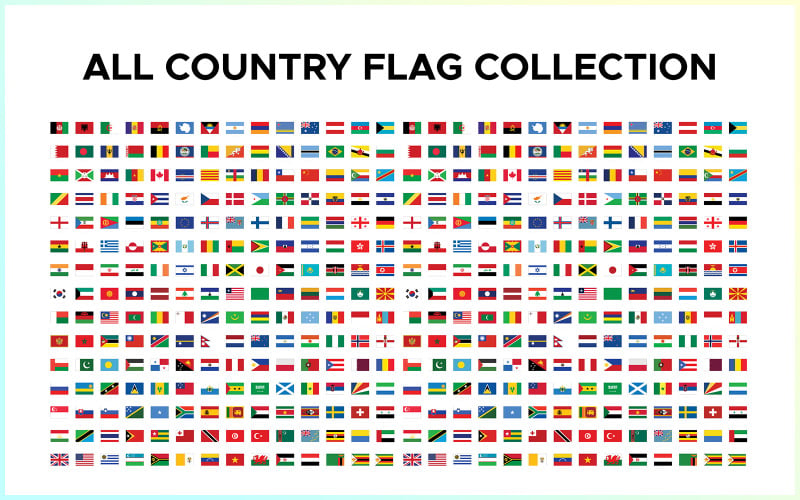 Flag Collection, Flag Bundle, Flag Set, Flag Vector Set