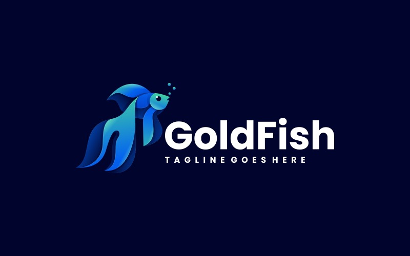 Goldfish Gradient Logo Design