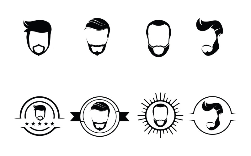Logo i symbol brody i wąsów
